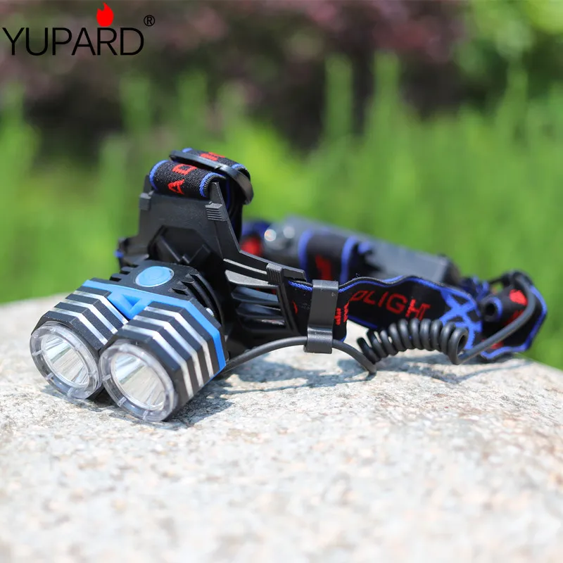 Налобный фонарь YUPARD 2 светодиосветодиодный XM-L T6 18650 лм наружное освещение