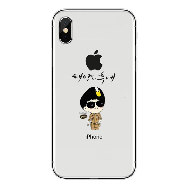 Корейский драма потомки солнца ТПУ чехлы кожа для iPhone X 8 7 6 6S Plus 5S 5C SE прозрачный