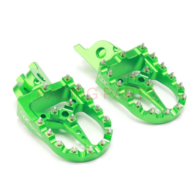 

CNC Billet MX Foot Pegs Rests Pedals Footpegs QXmotor For KLX450R 2008-2013 KX450F 2007-2016 KX250F 2006-2016