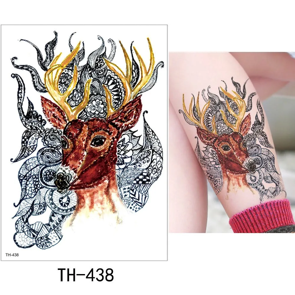 TH-438 Glaryyears 1 шт Временные татуировки Стикеры красочные поддельные татуировки животного флеш-тату Водонепроницаемый Малый Body Art Для мужчин Для женщин го звена 09 - Цвет: TH-438