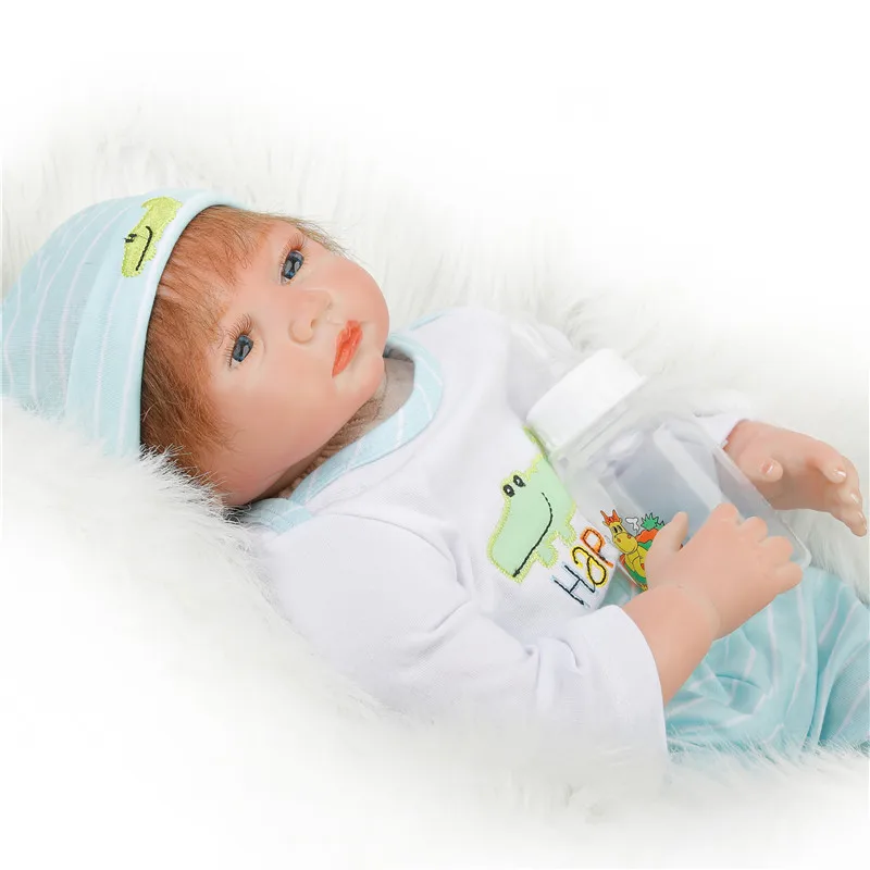 SanyDoll 22 дюйма 55 см силиконовые куклы Новорожденные реалистичный милый костюм