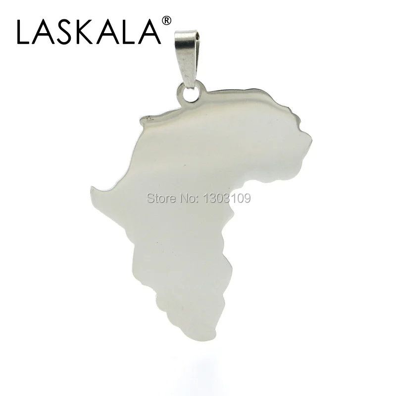 Ожерелье из нержавеющей стали с позолоченной полировкой и кулоном в виде карты Африки, 50 штук, модель новая, оптовая цена для мужчин и женщин.