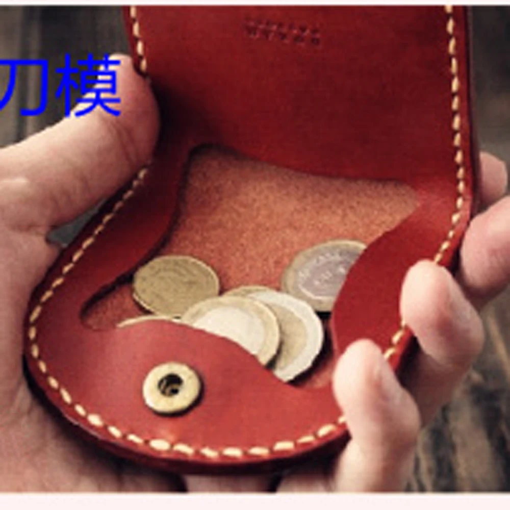 DIY кожаный ремесленный круглый мешок для монет простой в изготовлении