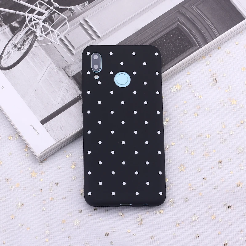 Силиконовый чехол для телефона samsung S8 S9 S10 S10e Plus Note 8 9 10 A7 A8 с узором в горошек, в полоску, в виде сердца, бордового цвета, капа, Fundas Coque