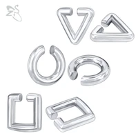 zs geometric ear plugstunnels stainless steel body piercing jewelry 5mm ear flesh tunnels plug 3 shapes expanders stretching