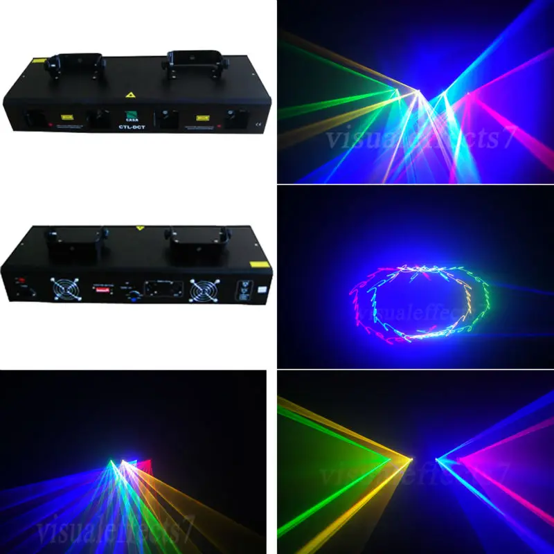4 линзы 800 МВт RGYB красный + зеленый желтый синий DMX512 DJ лазерный светильник ing диско s