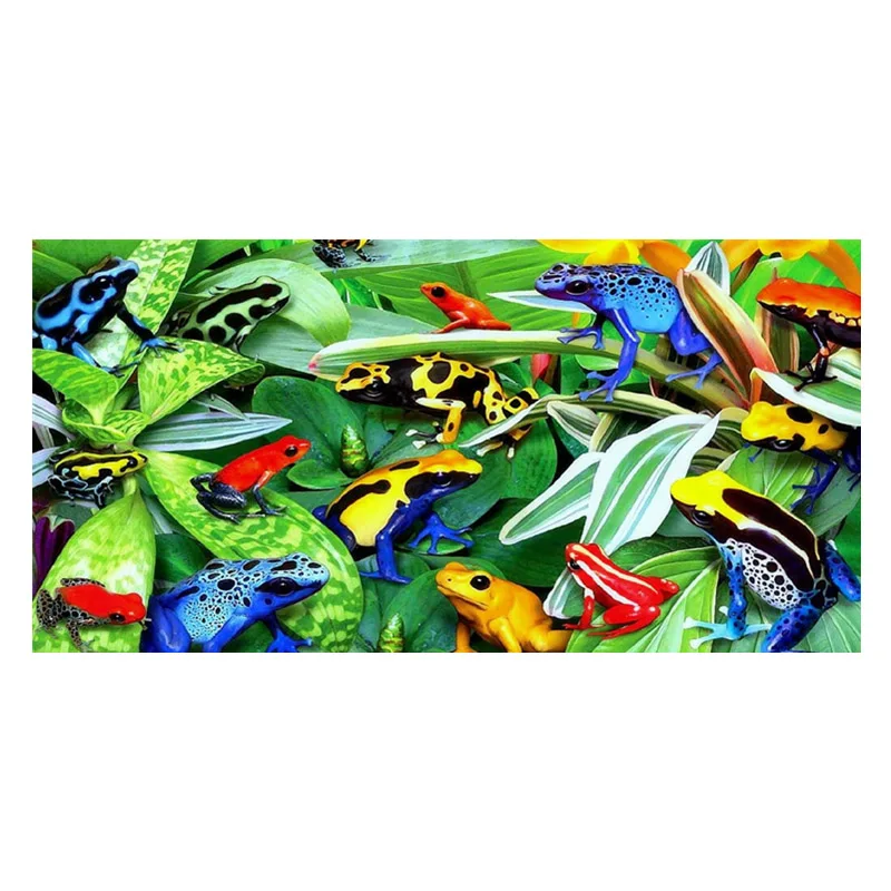 Тропическое пляжное полотенце с зеленой лягушкой Тукан попугай красочное для