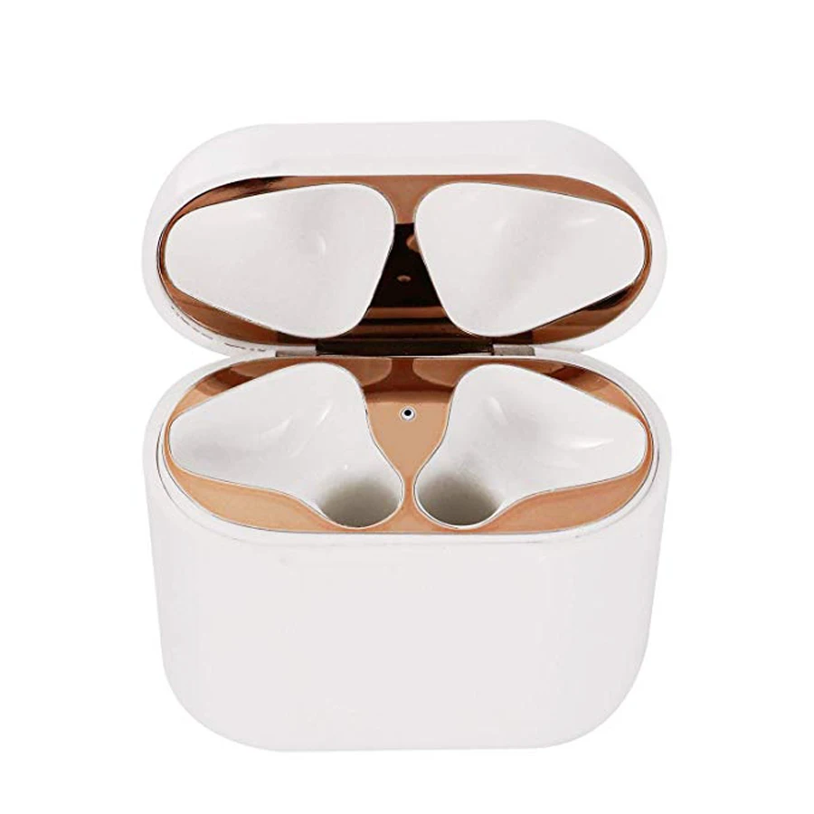 Металлическая Пылезащитная наклейка для Apple AirPods чехол пленка Защитная телефона |