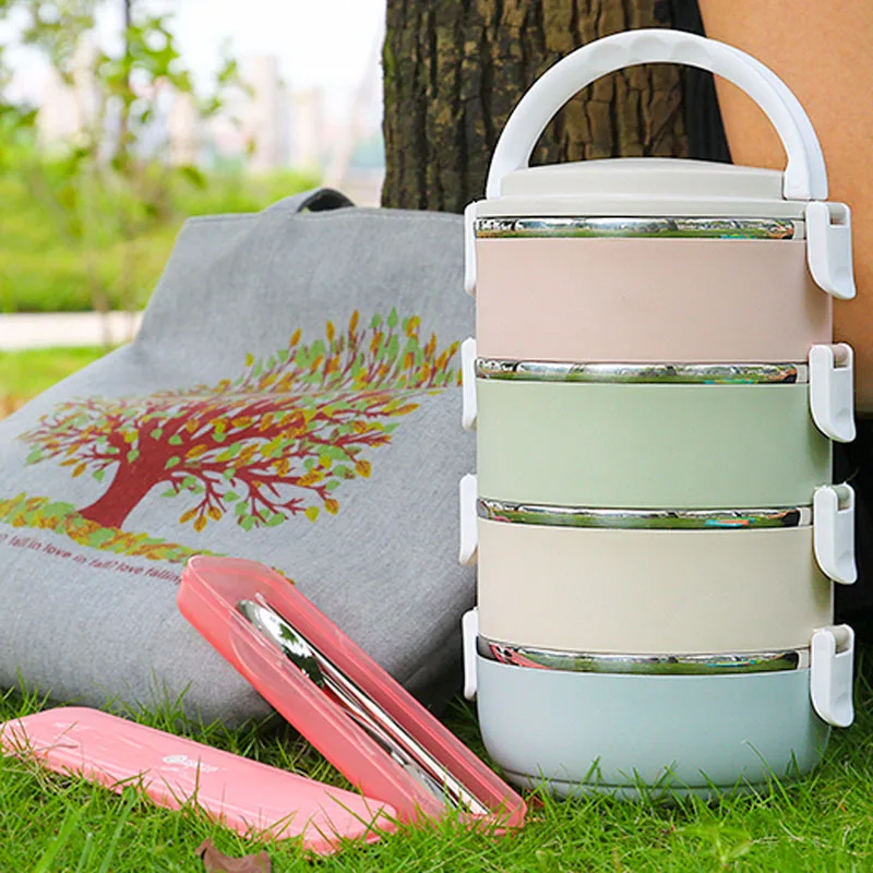 Набор посуды из нержавеющей стали 4 уровня большая посуда с сумкой съемный набор