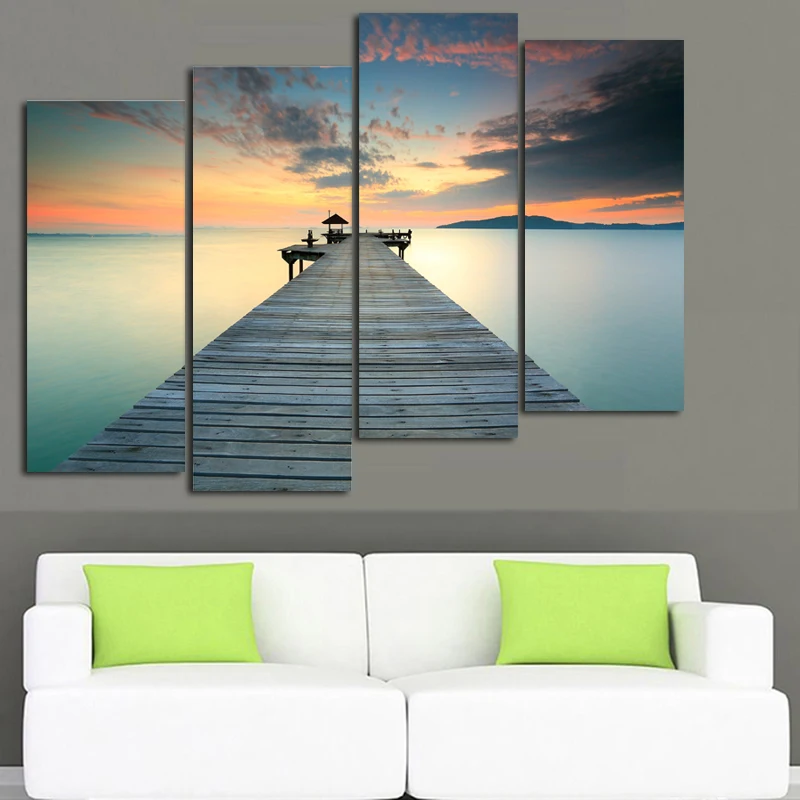 Морской Пирс плот дорога пейзаж пляж детское украшение для гостиной детская