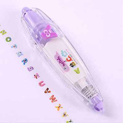 Letter DIY креативная Корректирующая лента Kawaii милый пресс тип Канцелярские Декоративные ленты ручка Корректирующая лента канцелярские товары школьные принадлежности - Цвет: Letter
