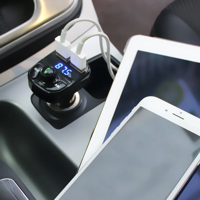 HY82 автомобильный Bluetooth Hands Free Автомобильный MP3 музыкальный плейерфм передатчик 5V