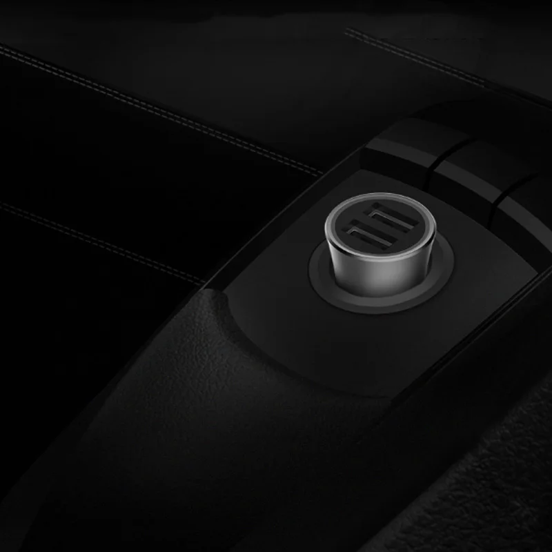 Xiaomi Mijia USB Автомобильное зарядное устройство Быстрая зарядка Qualcomm Поддержка 18 Вт Быстрая зарядка/двойной USB умный выход/светильник наконечники 5 В/2,4 А Новинка