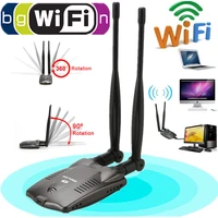 kuwfi wireless usb wifi adapter 150mbps usb wifi antenna rt8192 increase computer signal network card with 27dbi antenna