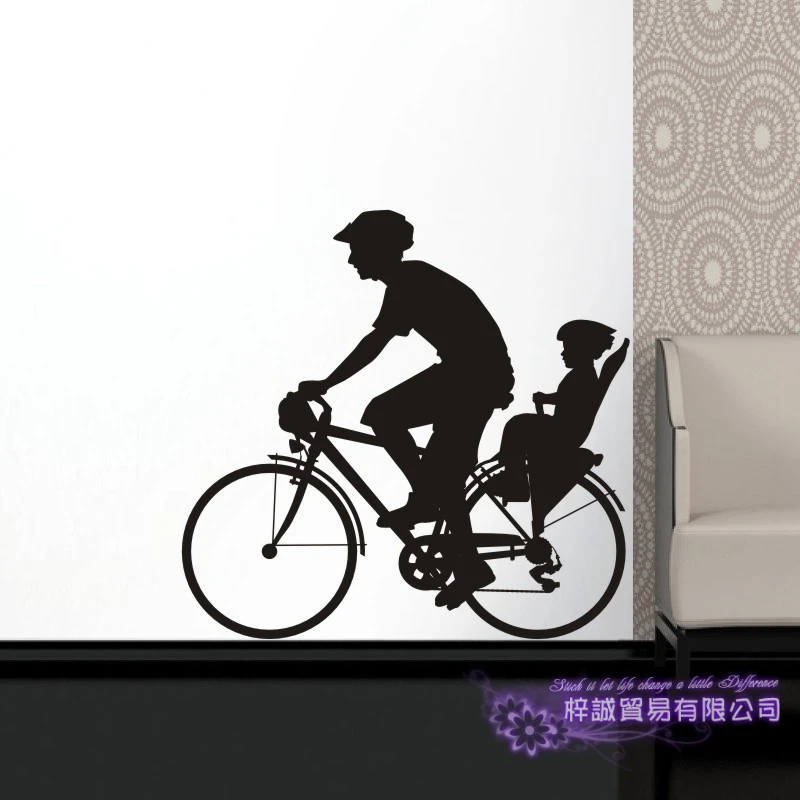 Настенная Наклейка Dad Kids Bike Shop спортивные постеры на заказ виниловые наклейки