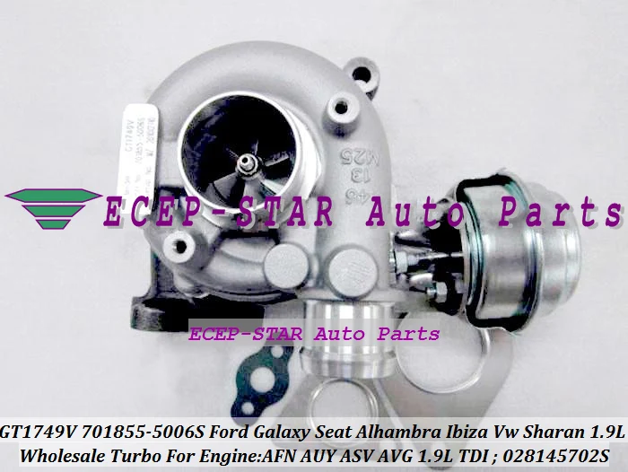 GT1749V 701855 5006S 028145702S 0006 Turbo для Ford Galaxy Seat Alhambra Ibiza VW Sharan AFN AUY ASV AVG л|turbocharger caterpillar|turbocharger