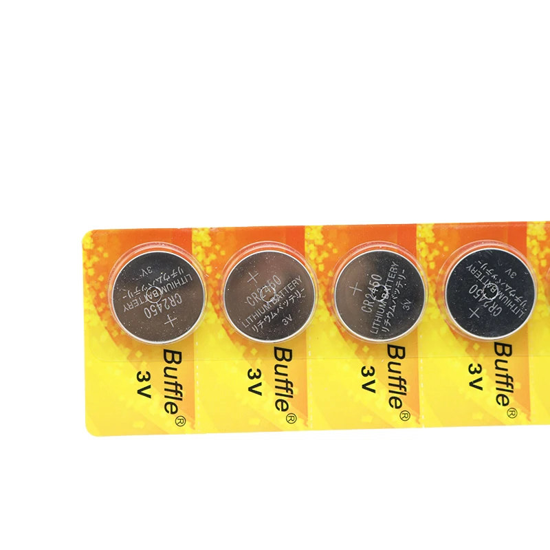Buffle 5 шт./упак. CR2450 Кнопка KCR2450 5029LC LM2450 ячейки литий Батарея 3V CR
