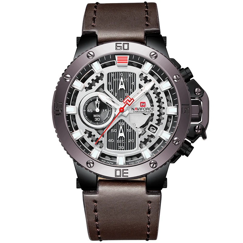 Мужские часы NAVIFORCE модные спортивные кварцевые мужские от ведущего бренда