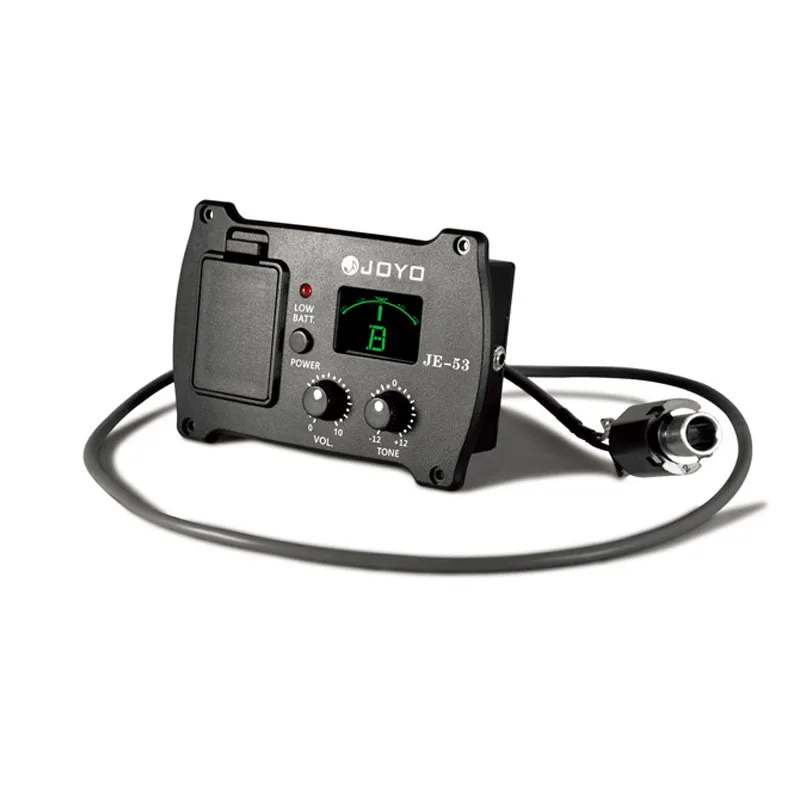 JOYO JE-53 эквалайзер для гитары Preamp тюнер низкая батарея свет Фарфор звукосниматель