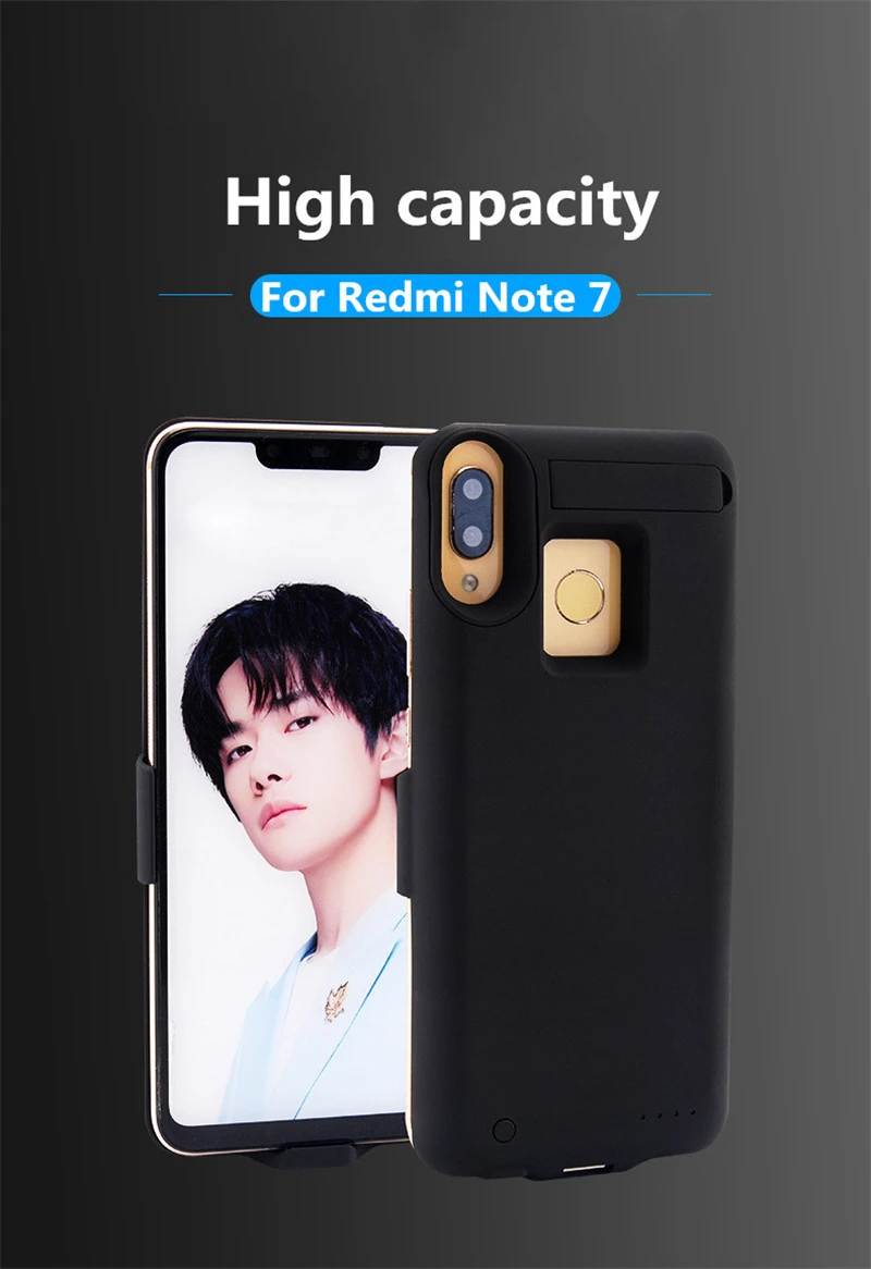 2020 комплект портативного зарядного устройства чехол для Xiaomi Redmi Note 7 чехлы