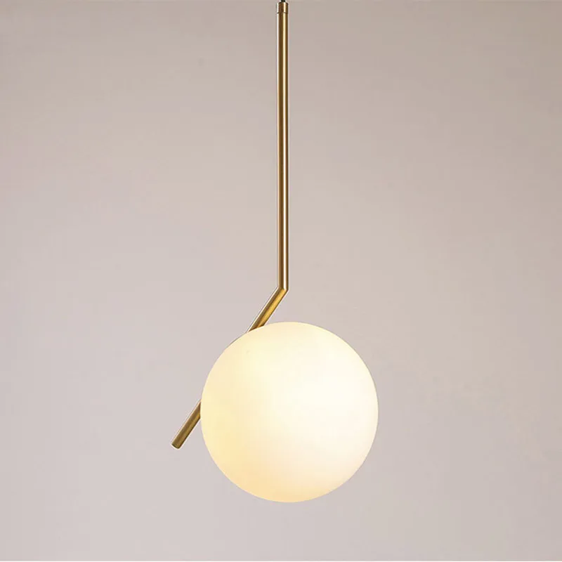 Современный простой подвесной светильник в скандинавском стиле с одной головкой