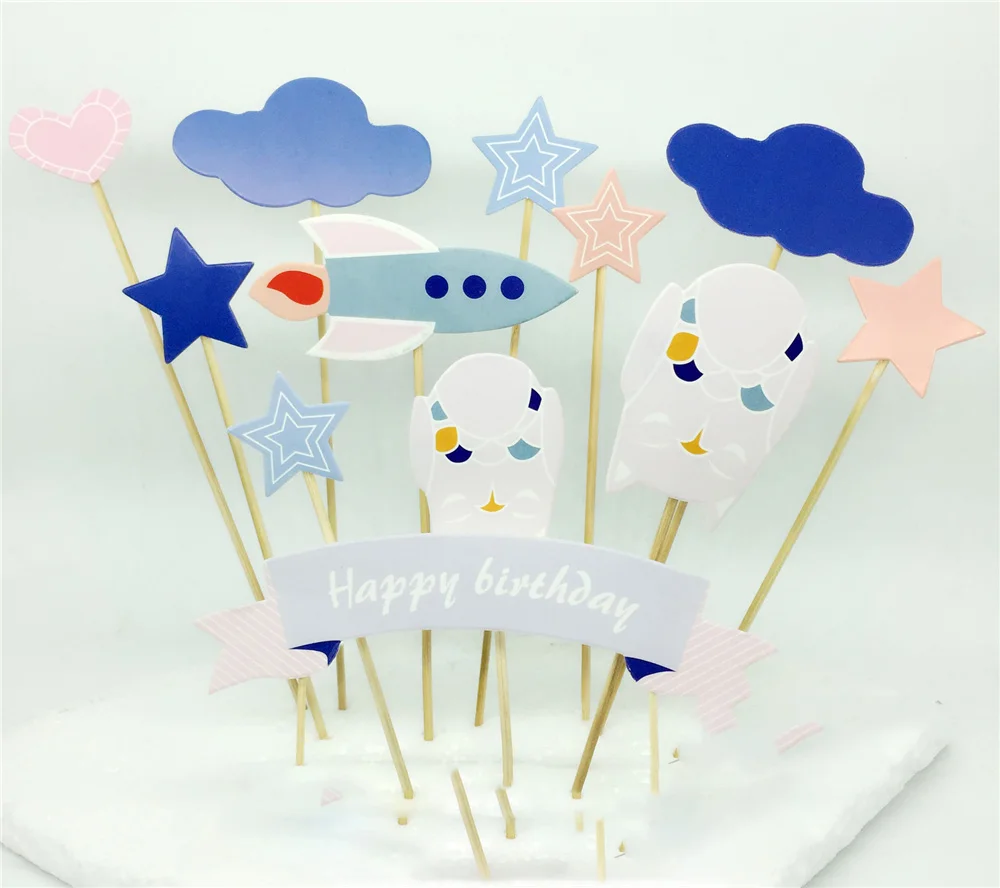 1 шт. Топпер для капкейков в виде совы 2018 милый детский торта украшения свадьбы