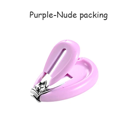 Purple no box Милые безопасные детские кусачки для ногтей, детские ножницы для ногтей, триммер для пальцев, ножницы, Детские кусачки для ногтей, удобный уход на каждый день - Цвет: Purple no box