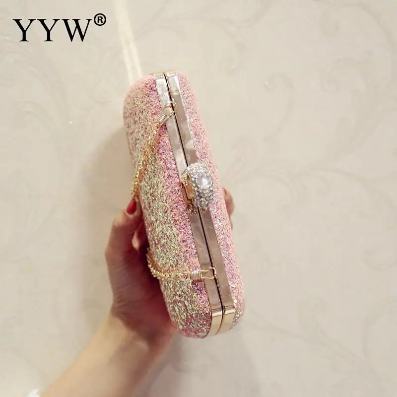 Розовый мини-кошелек клатч с блестками для женщин Bolsa Feminina Новая женская сумочка элегантная милые маленькие вечерние сумки клатчи сумки
