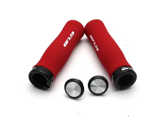 Red GUB велосипедные ручки велосипедная ручка с замком для MTB дорожный руль замок алюминиевый сплав+ губка части 85 г - Цвет: Red