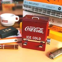 personality creative retro cola toothpick box vending machine style pressing toothpick case dispenser plastic holder ornament