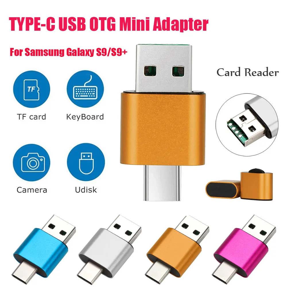 OTG type C к USB 2 0 Micro SD TF кард ридер адаптер для samsung Galaxy S9 высокоскоростные