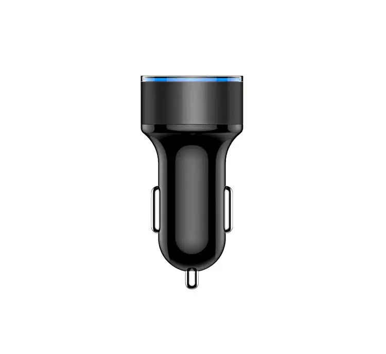Black Black Светодиодный USB Автомобильное зарядное устройство 3.1A с двумя портами USB штекер конвертер два отверстия Зажигалка Цифровой светодиодный вольтметр 12 В/24 В автомобильные аксессуары - Название цвета: Black Black