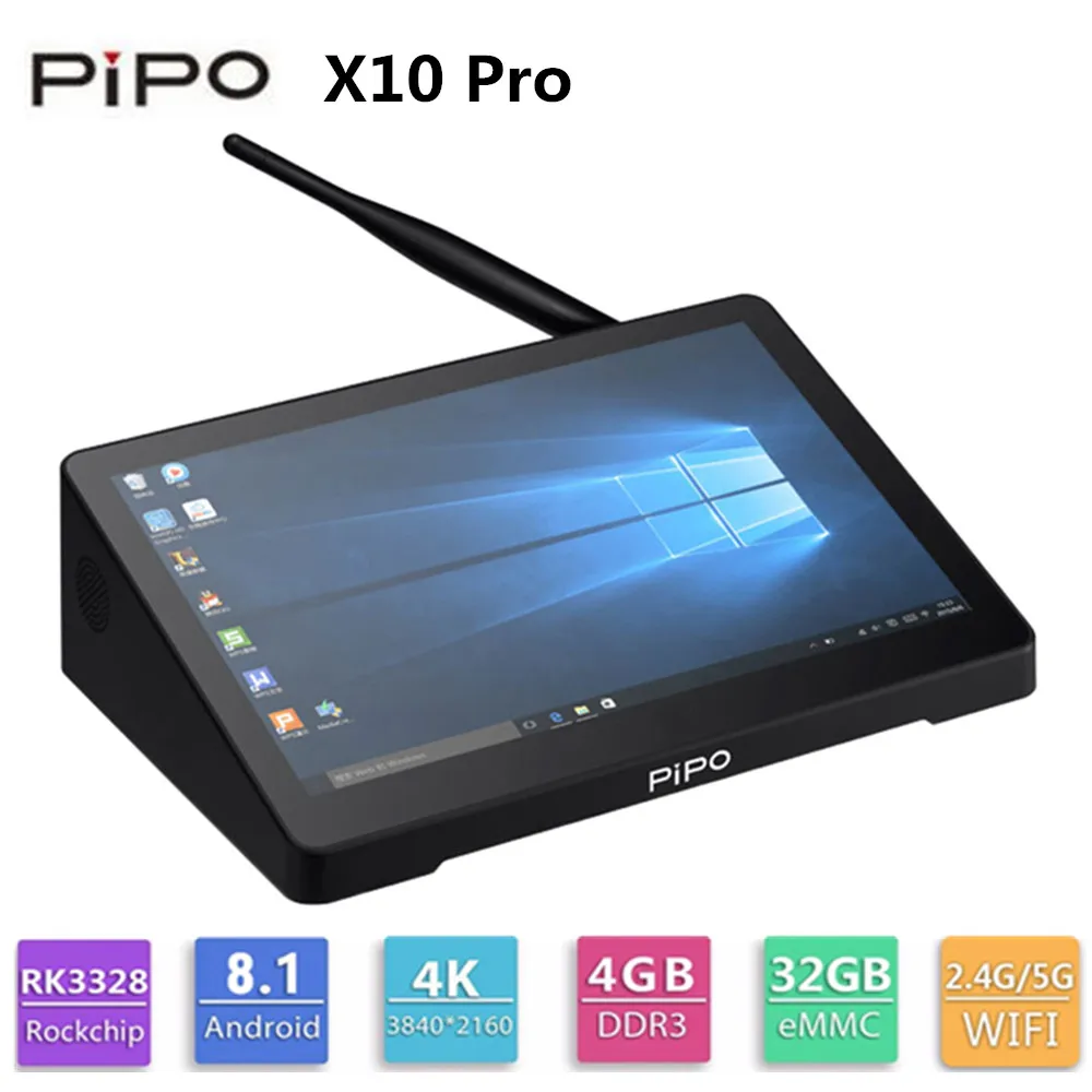 Pipo X10 Pro Mini PC Windows 10 мини ПК Intel Cherry Trail Z8350 4G 32 г 8 дюймов Tablet 2.4g WiFi BT4.0 Smart Media Player|Мини