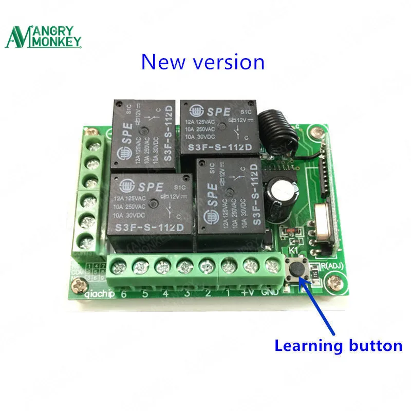 Универсальный беспроводной дистанционный переключатель на 433 МГц 12 В