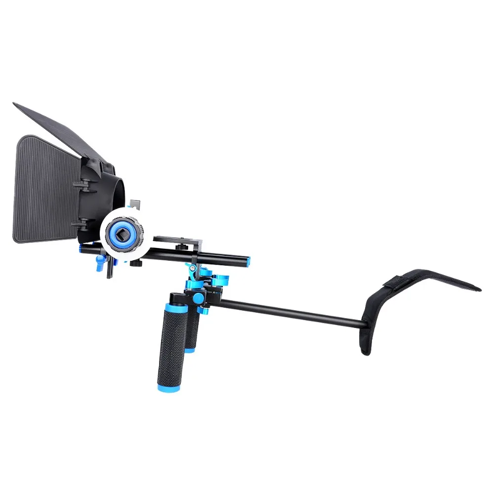 Professional DSLR Rig Shoulder Video Camera Stabilizer Matte Box + Follow Focus for Canon Nikon Sony dslr Camcorder | Электроника