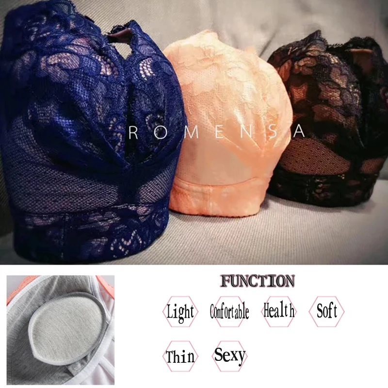 8909# Romensa Новая Европа Для женщин наборы белья Sexy 3/4 стакана кружевной бюстгальтер и Краткие наборы без косточек 0,33 см