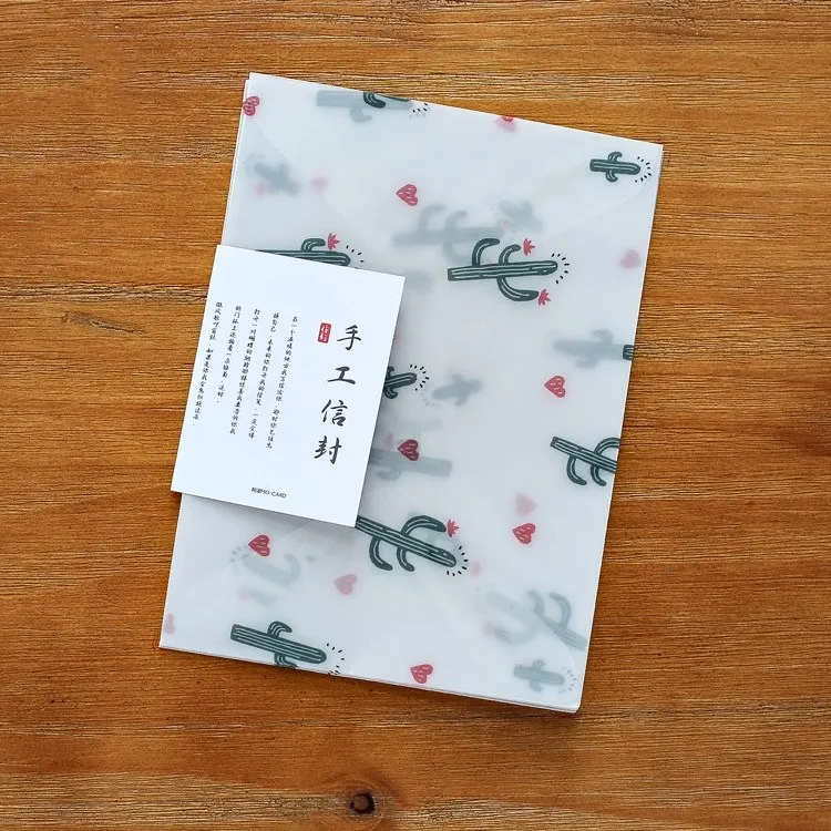 xrz 3 шт./компл. милые, миленькие в японском стиле(«Каваий»), цветочно-фруктовым рисунком, серной кислоты Бумага конверт для Почтовые открытки подарок для детей школьные принадлежности Канцтовары для студентов - Цвет: xrz