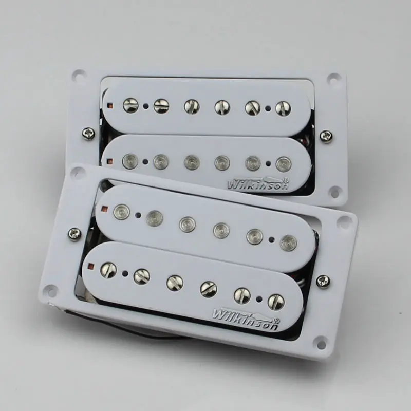 Новый набор для захвата гитары Wilkinson White Humbucker WHH(N + B) WVSM|Детали и аксессуары гитар| |