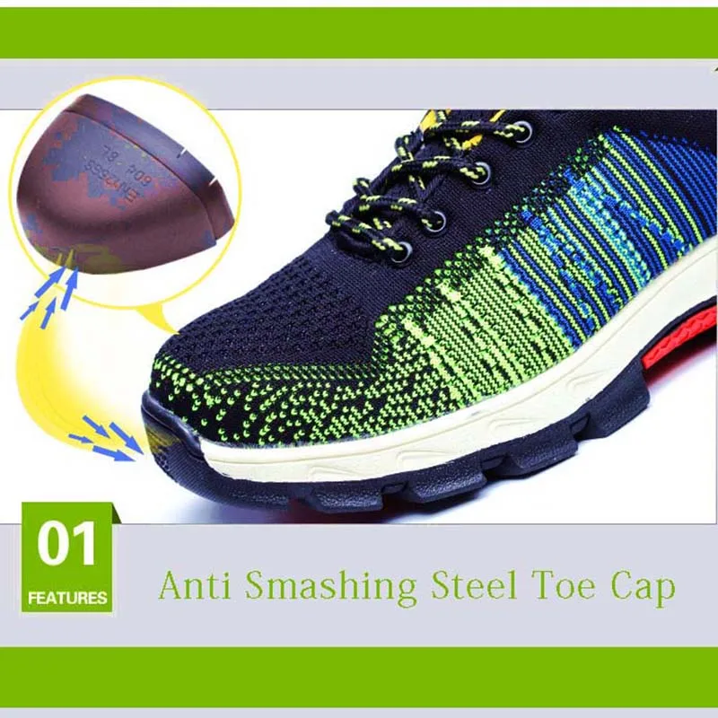 Мужская обувь рабочие ботинки со стальным носком безопасные безопасная для