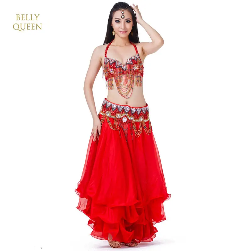 Костюм для танца живота с вышивкой из бисера | Тематическая одежда и униформа