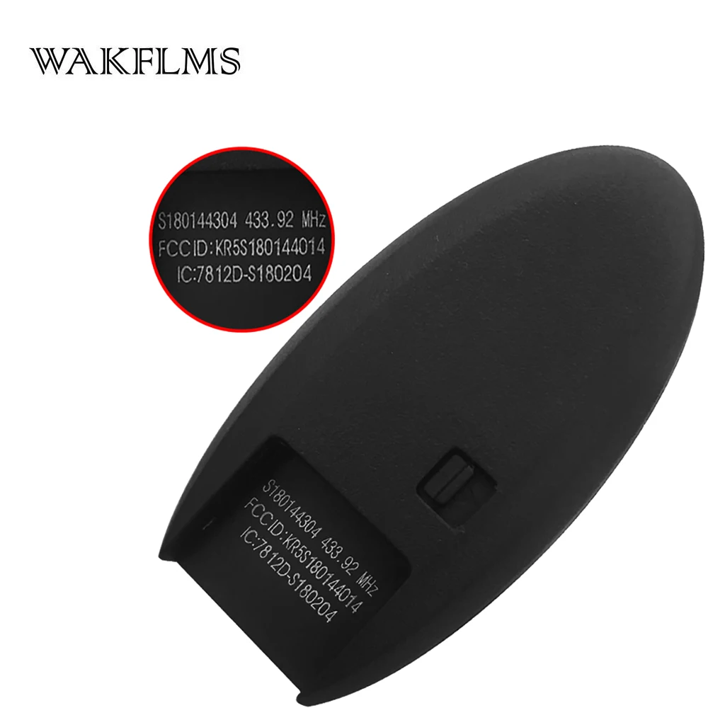 WAKFLMS 3 кнопки 433 92 МГц FSK смарт-карта замена ключа автомобиля копия для Nissan PATHFINDER