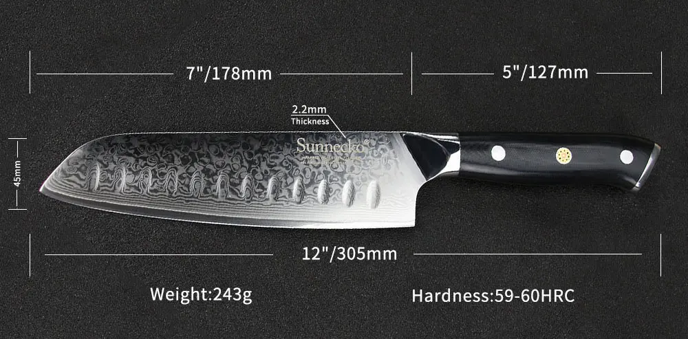 SUNNECKO 3 шт. Дамасские кухонные ножи Набор Santoku нож для очистки овощей японский VG10 Сталь G10 Ручка острый Мясо Фрукты резка
