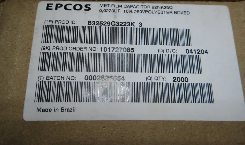 2019 Горячая продажа 20 шт/50 шт EPCOS 0 022 мкФ/250 v (22nf 223) Новые пленочные конденсаторы