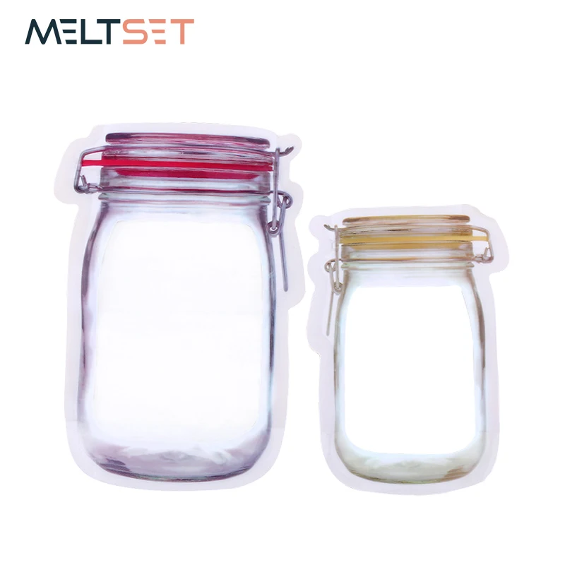 4 шт./лот многоразовая сумка для хранения продуктов с замком на молнии Свежая