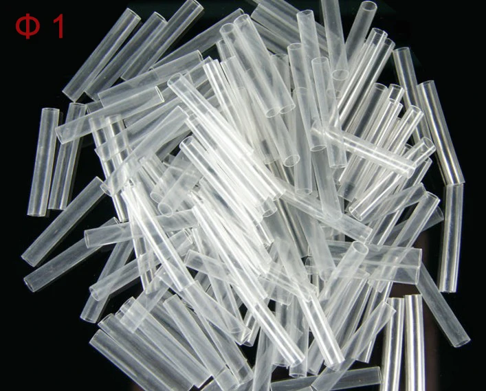 

30M 1mm Dia Ratio 2:1 Clear Transparent Non Halogen Thick Wall Soft Audio Cable Headset Line Heat Shrink Shrinkable Tube