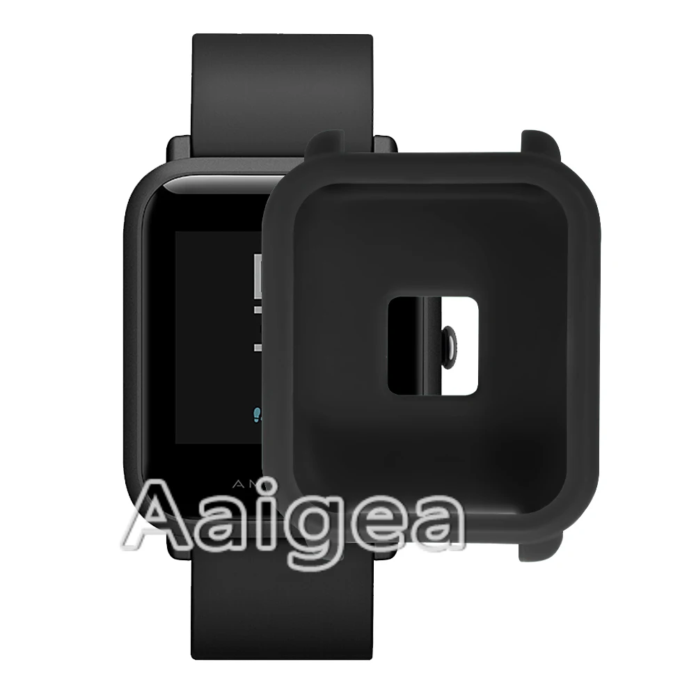 Часы в силиконовом корпусе защитный чехол для Xiaomi Huami Amazfit Bip BIT PACE Lite Youth Красочный