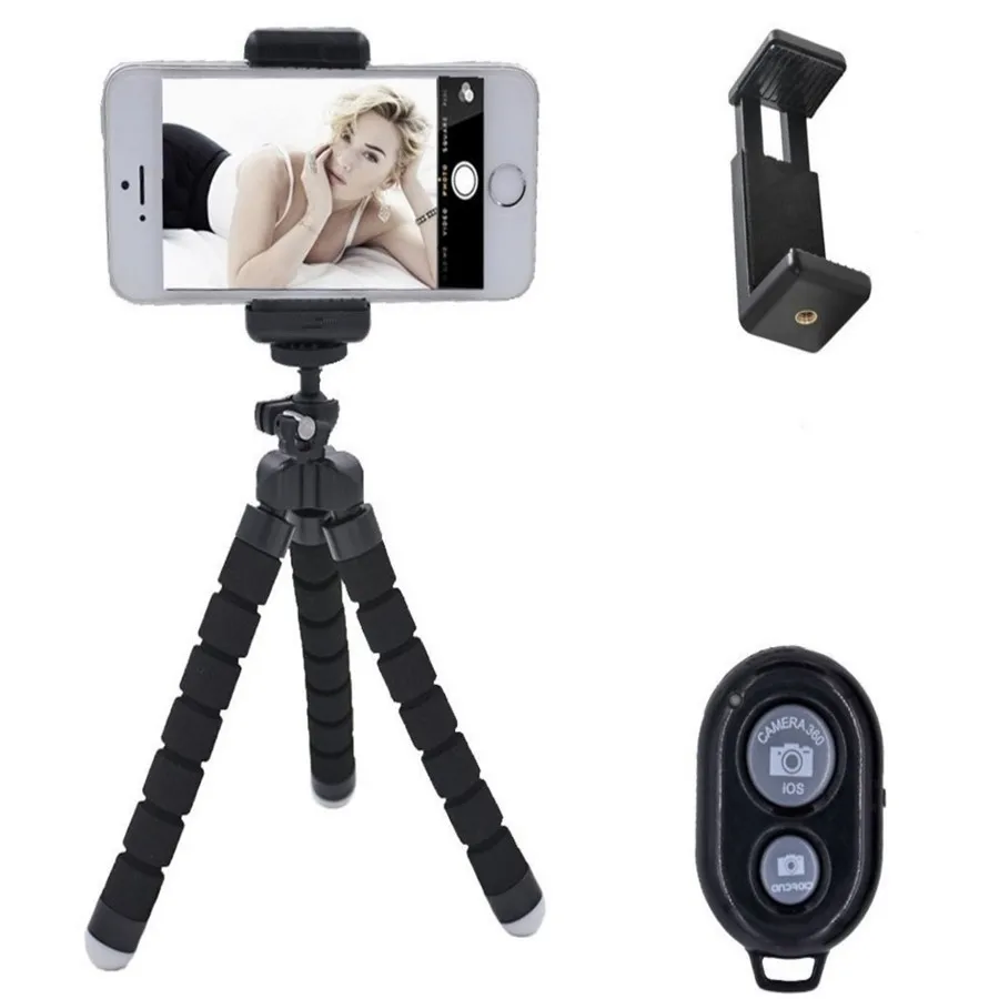 Гибкий мини штатив для телефона аксессуары камеры селфи Палка iPhone Samsung Xiaomi Go pro 9