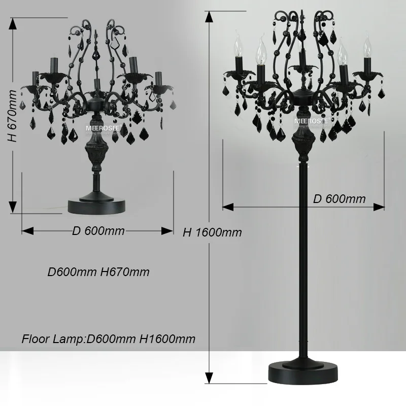 Винтажная 5 огней Хрустальная Напольная Лампа напольная подставка осветительная