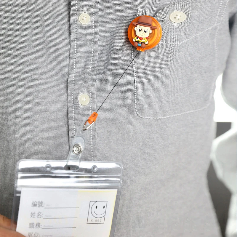 12 шт./компл. дизайн персонажа катушка для значка раскладной держатель бейджа