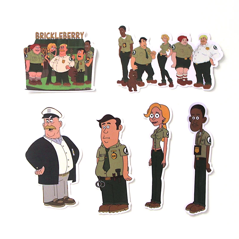 19 шт. Brickleberry мультфильм винтажные изделия ручной работы Скрапбукинг альбом багаж ноутбук мотоцикл трафарет Водонепроницаемая наклейка E0044